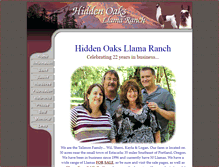 Tablet Screenshot of hiddenoaksllamaranch.com